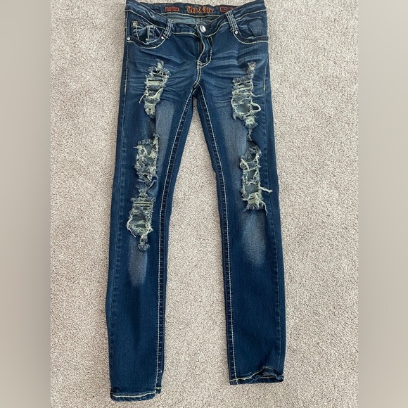 Jeans Size 9 Ripped Skinny - Picture 1 of 8